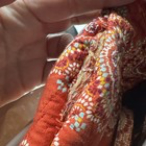 Vera Bradley Villager Tote & Wristlet Set Symphony in Hue Orange Floral Cotton - Picture 15 of 15